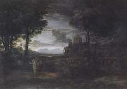 Claude Lorrain Nocturnal Landscape with Jacob and the Angel (mk17) oil painting on canvas